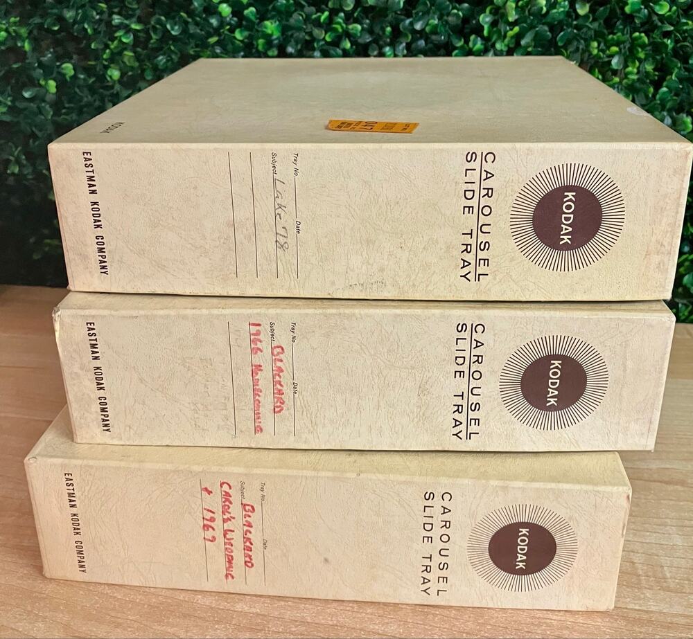 3 Vintage Kodak Carousel Slide Trays